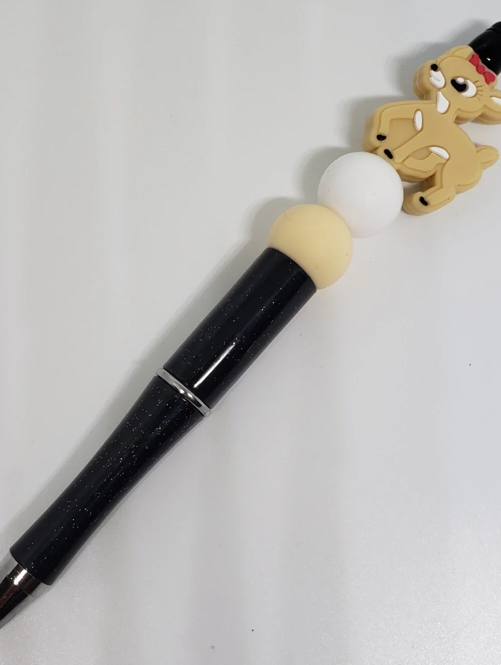 Handmade Reindeer Silicone Focal Beaded Pen